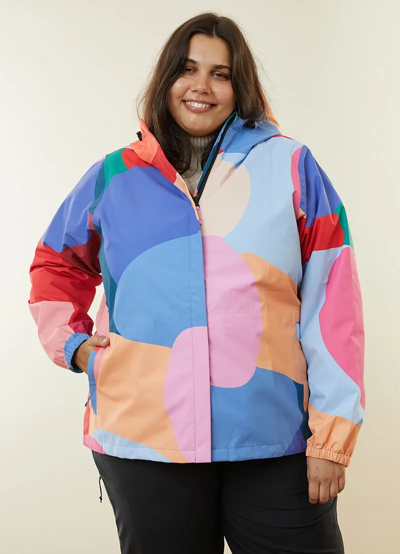 Amble Elements Womens Plus Size Rain Jacket Opal 2XL-4XL