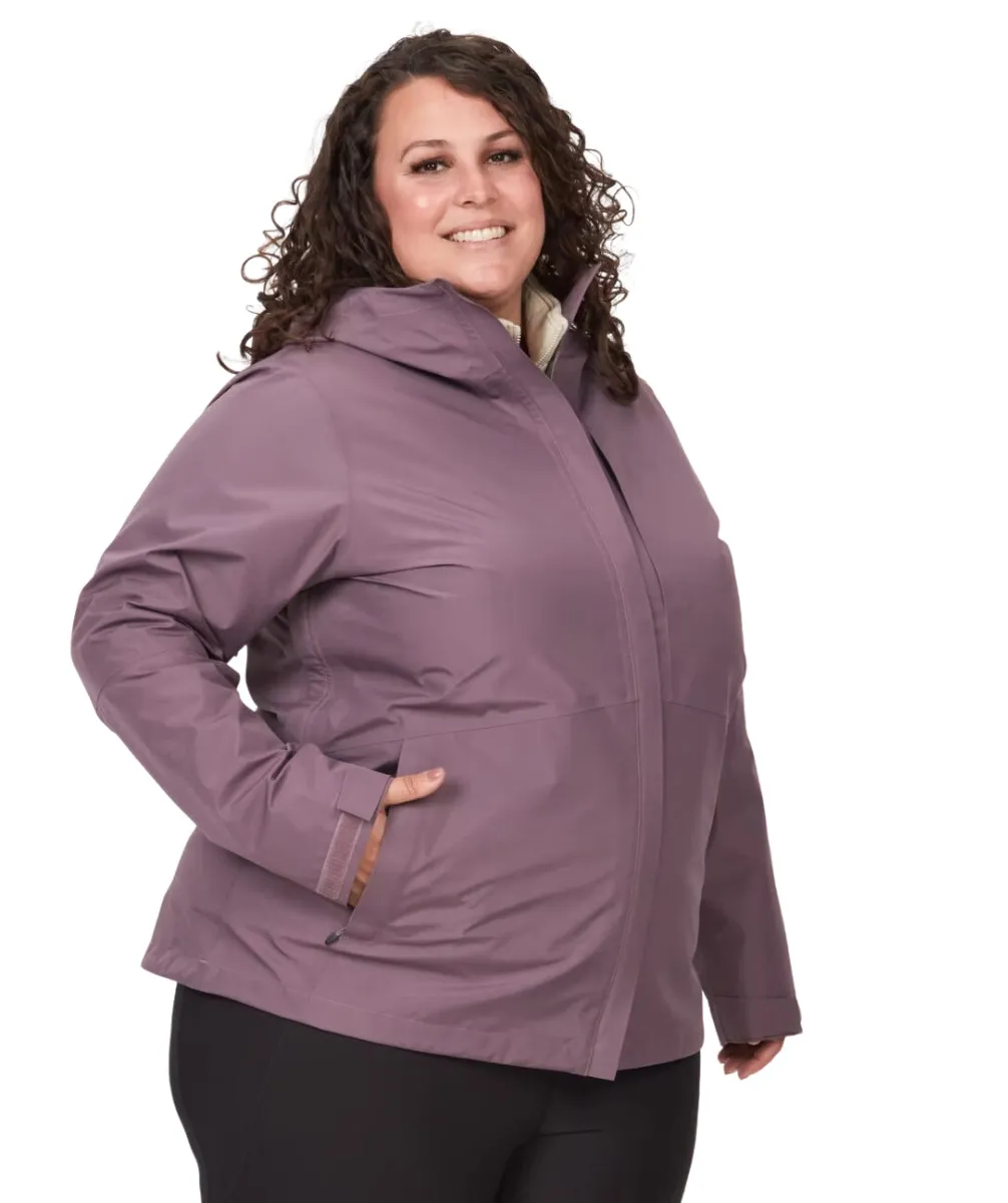 CLEARANCE - Marmot Minimalist Goretex Shell Women's Plus Size Rain Jacket Purple 1X - 3X