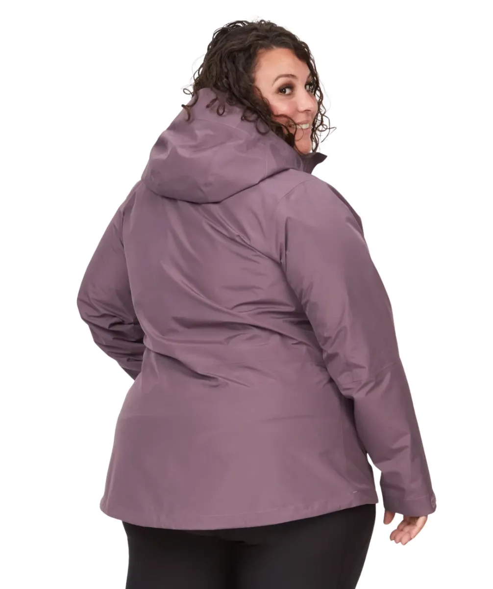 CLEARANCE - Marmot Minimalist Goretex Shell Women's Plus Size Rain Jacket Purple 1X - 3X