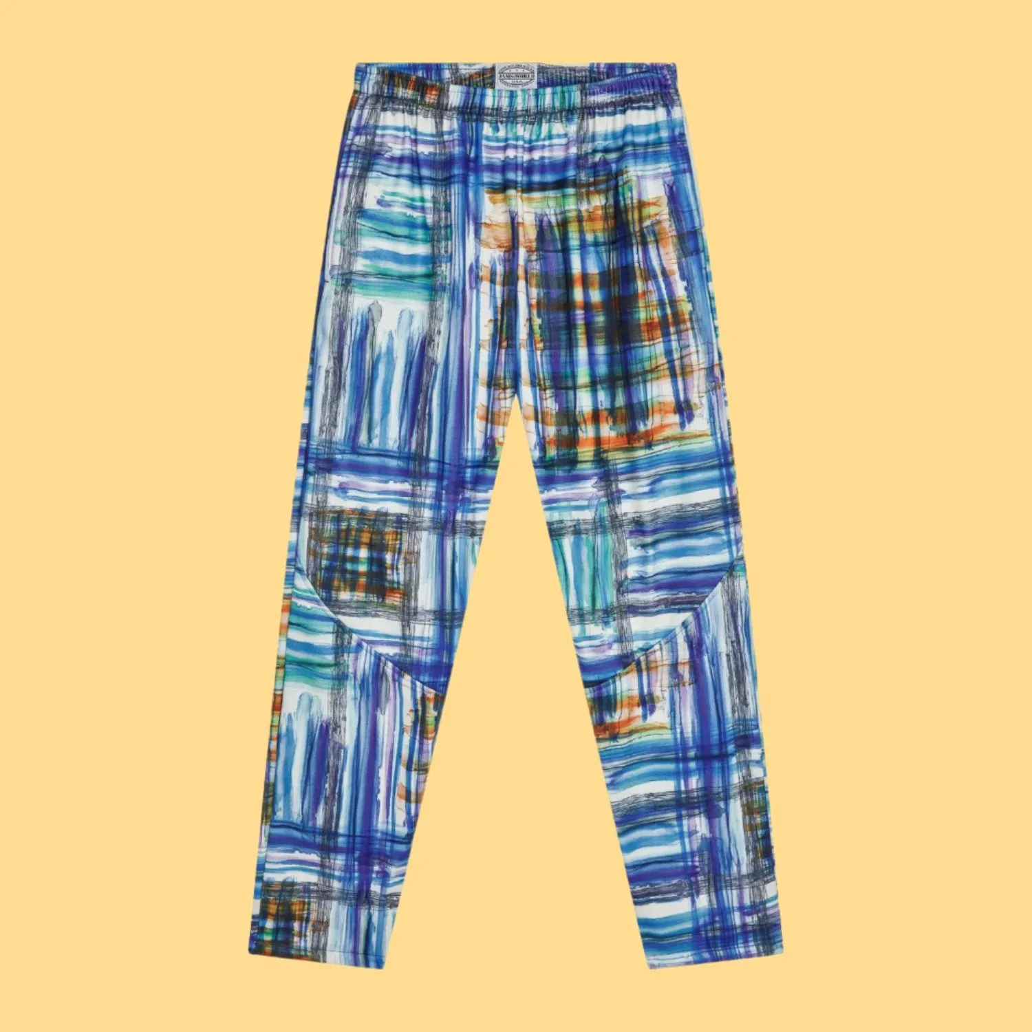 Fleece Retro Pants - Winter Plaid Royal