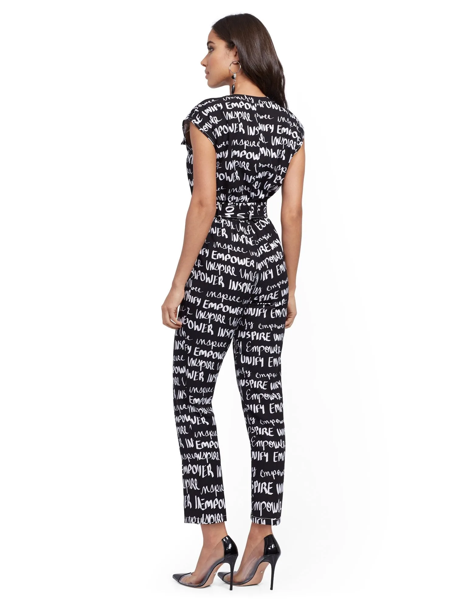 Graffiti-Print Utility Jumpsuit