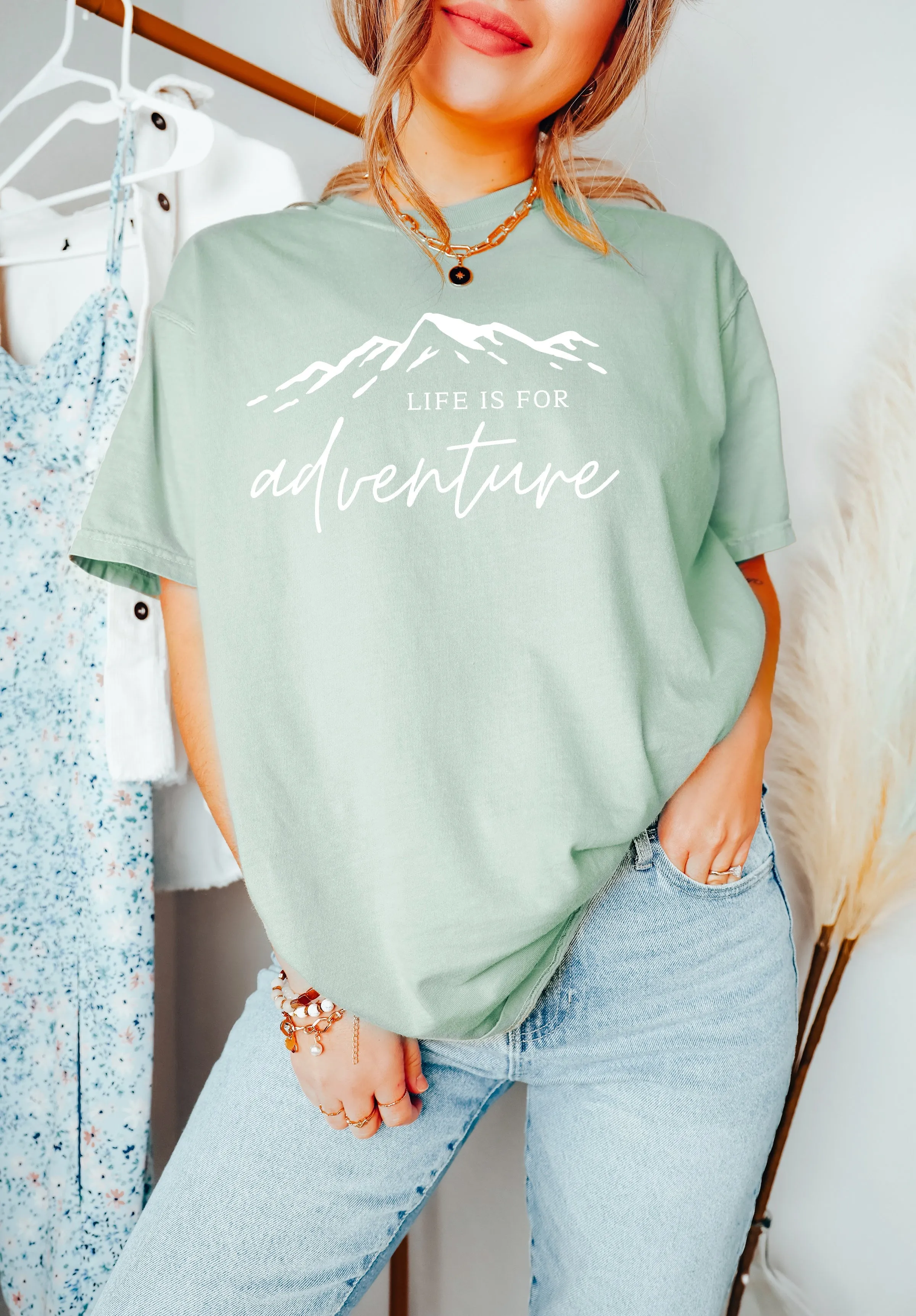 Life is for Adventure Camping Hiking Comfort Colors T Shirt