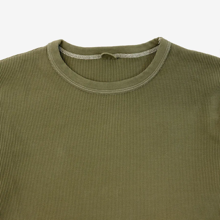 Long Sleeve Thermal Knit - Olive Green (MG AFR Exclusive)