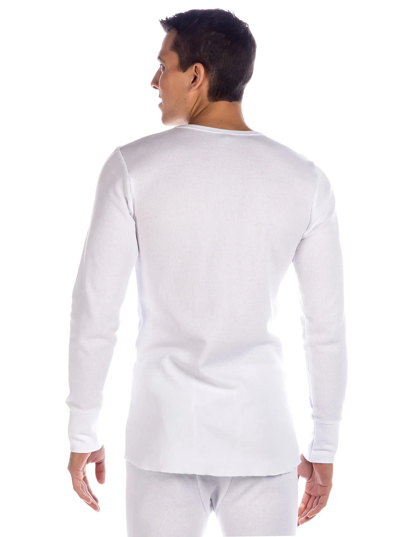 Men's Classic Waffle Knit Thermal Crew Top