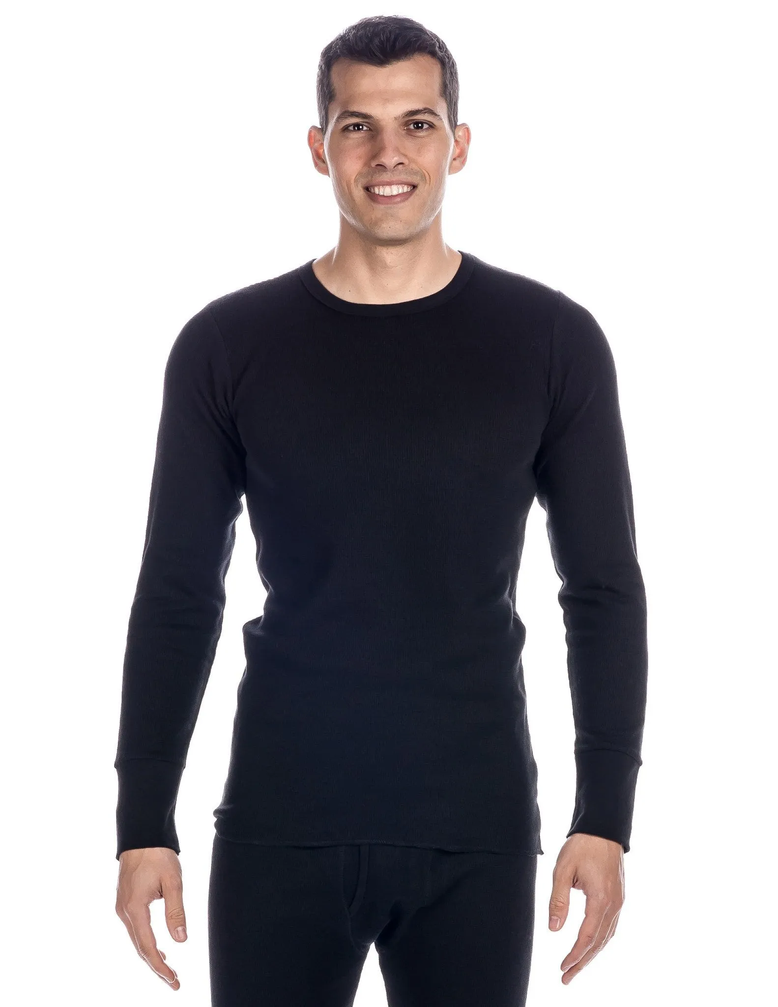 Men's Classic Waffle Knit Thermal Crew Top