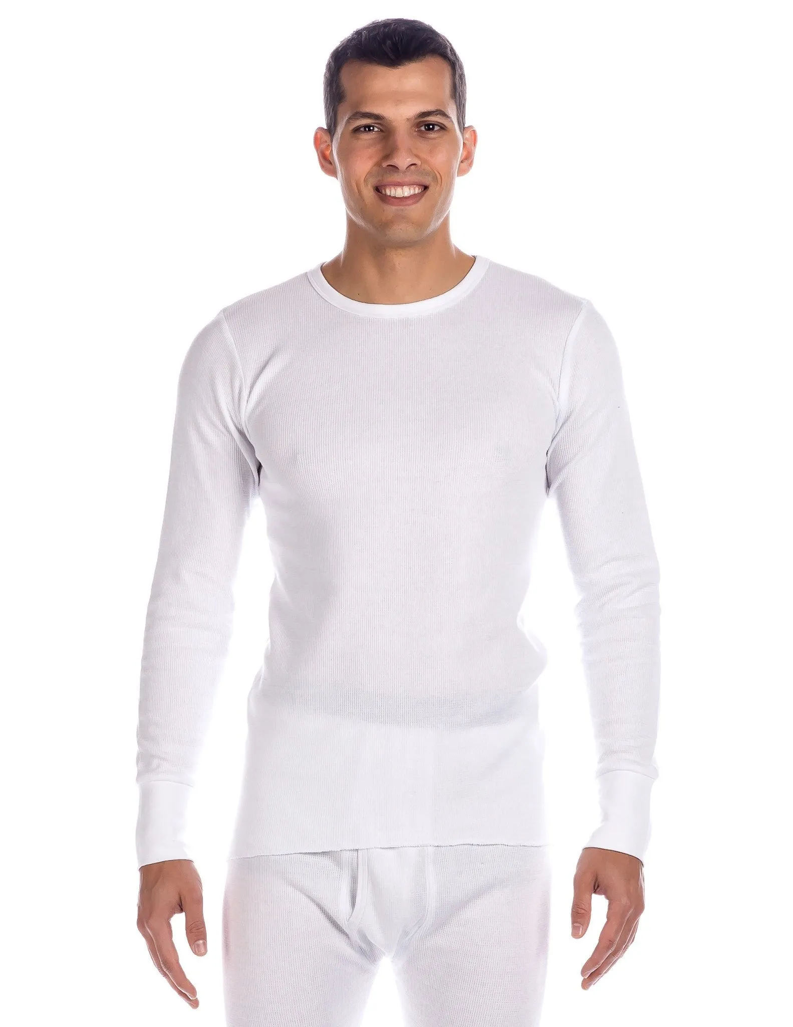 Men's Classic Waffle Knit Thermal Crew Top