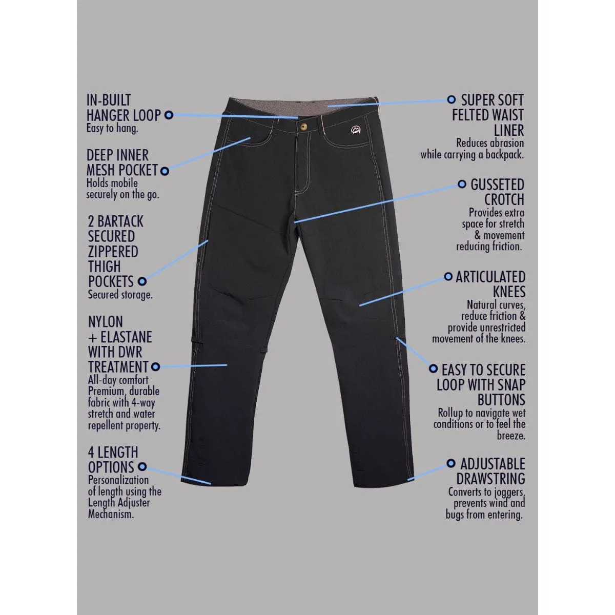 Men's Nomadic Alpine Pants - Midnight Black