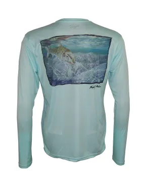 Men's Sun Protective Fishing Shirt Seagrass Green/Bonefish