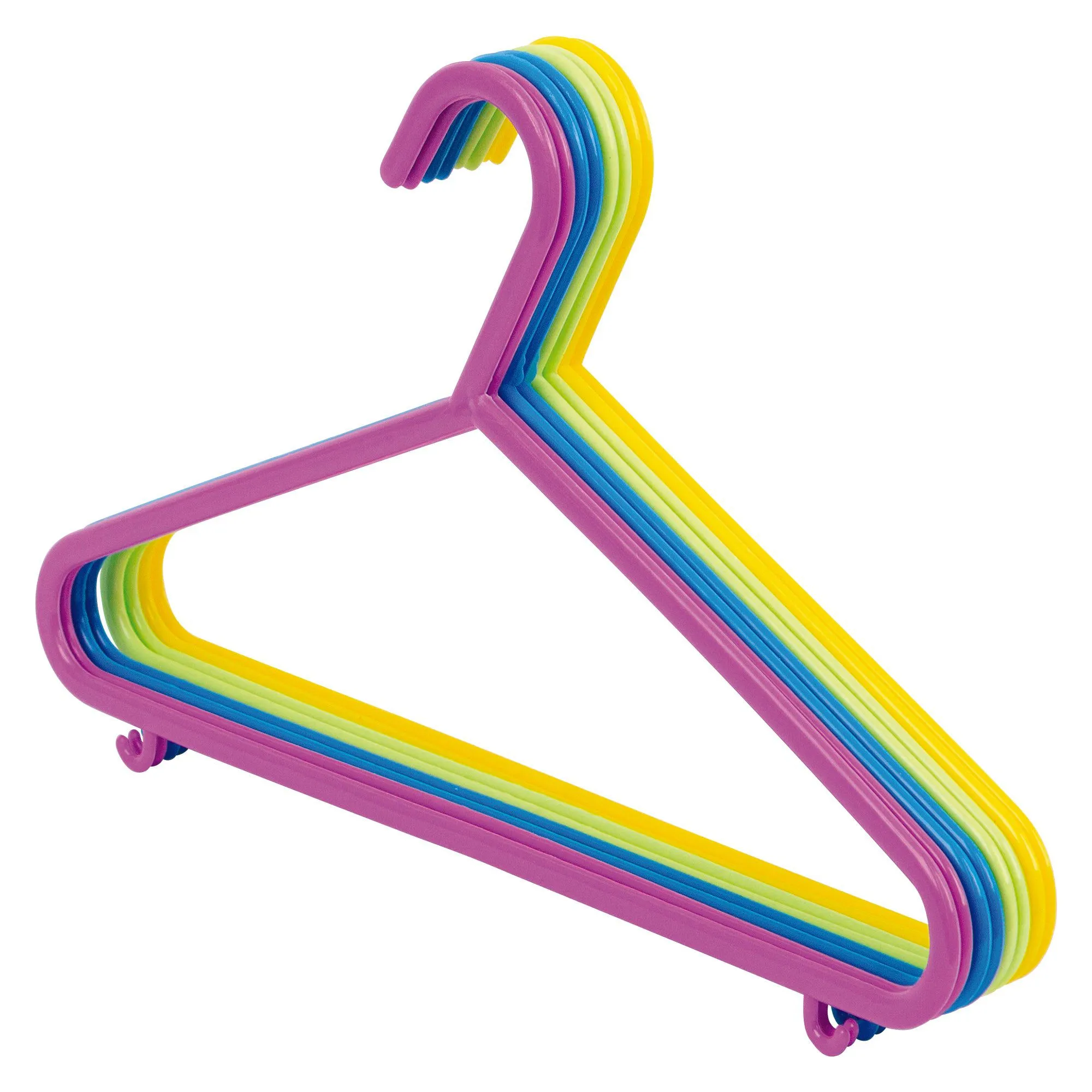 Multi Plastic Children's Hangers - Pack of 8 - By Ashley