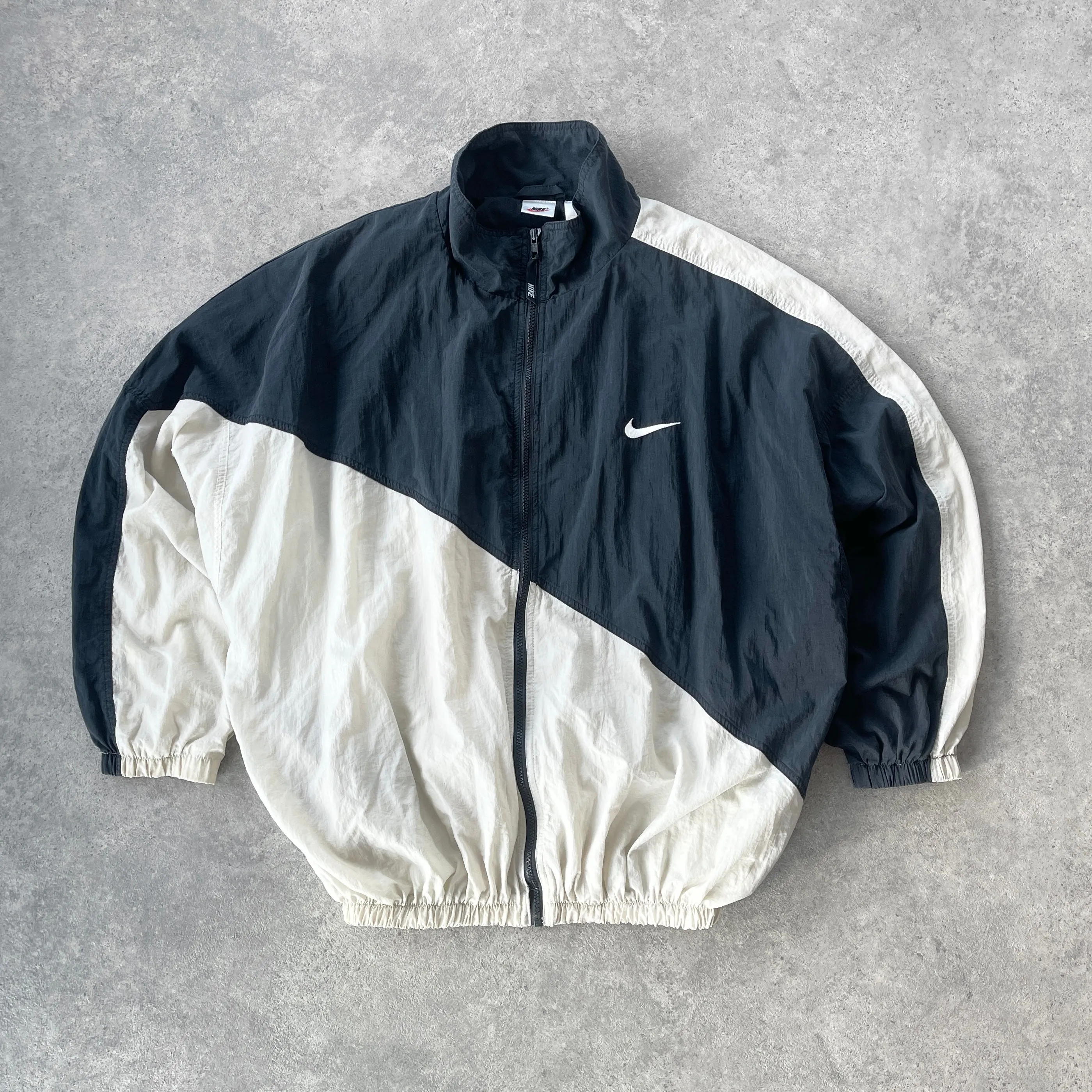 Nike 1990s lightweight embroidered two tone shell jacket (XL)