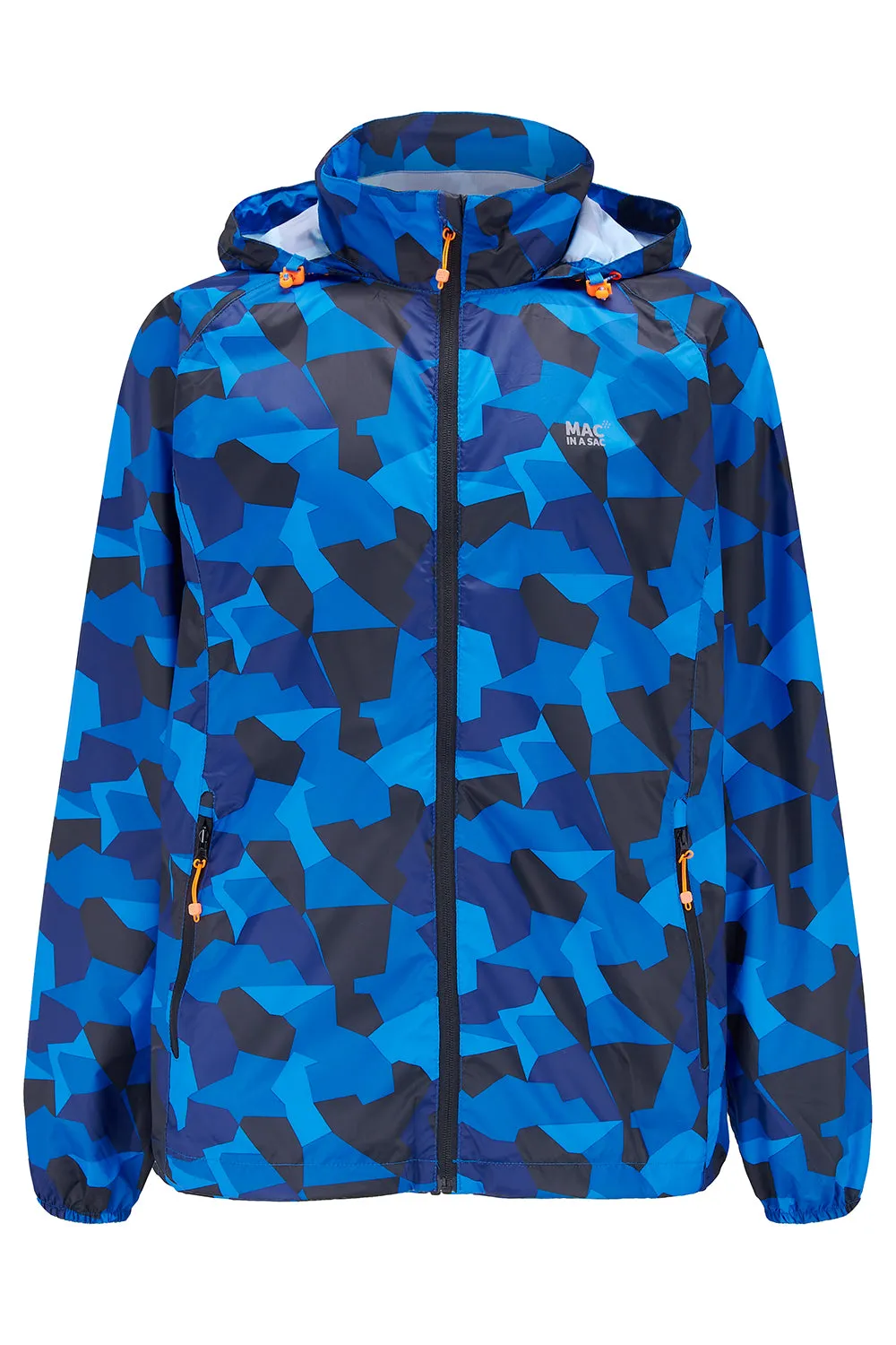 Origin Packable Waterproof Jacket -  Blue Camo Tonal Zip