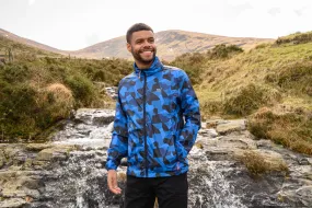 Origin Packable Waterproof Jacket -  Blue Camo Tonal Zip