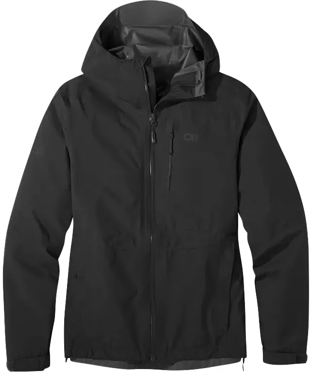 Outdoor Research Women’s Aspire II Goretex Rain Shell Jacket Black Plus Size 1X - 4X