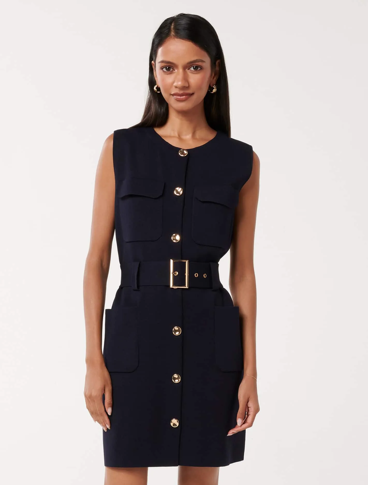 Parker Petite Luxe Utility Mini Dress