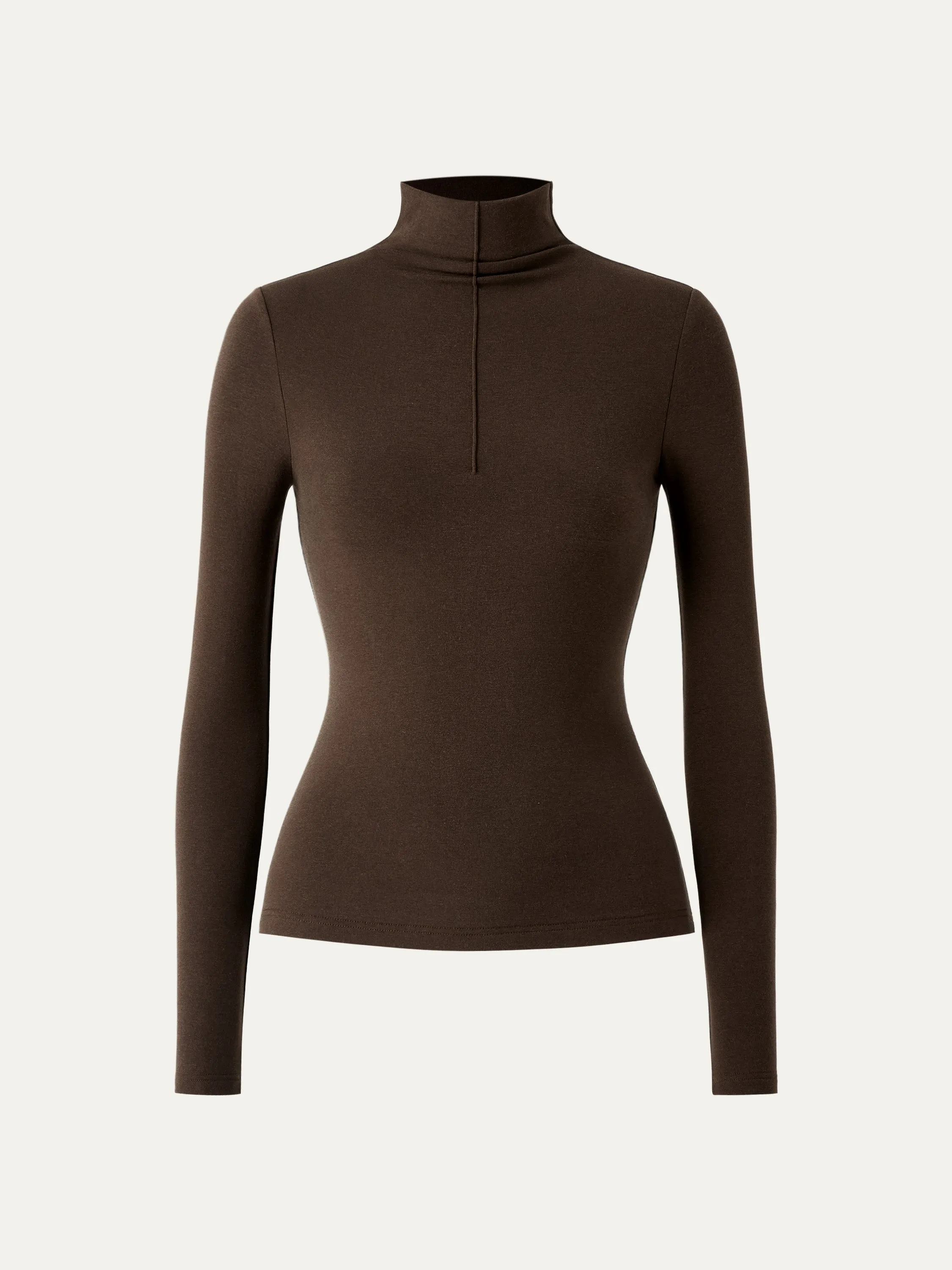 Pin-Tuck Mockneck Thermal Top