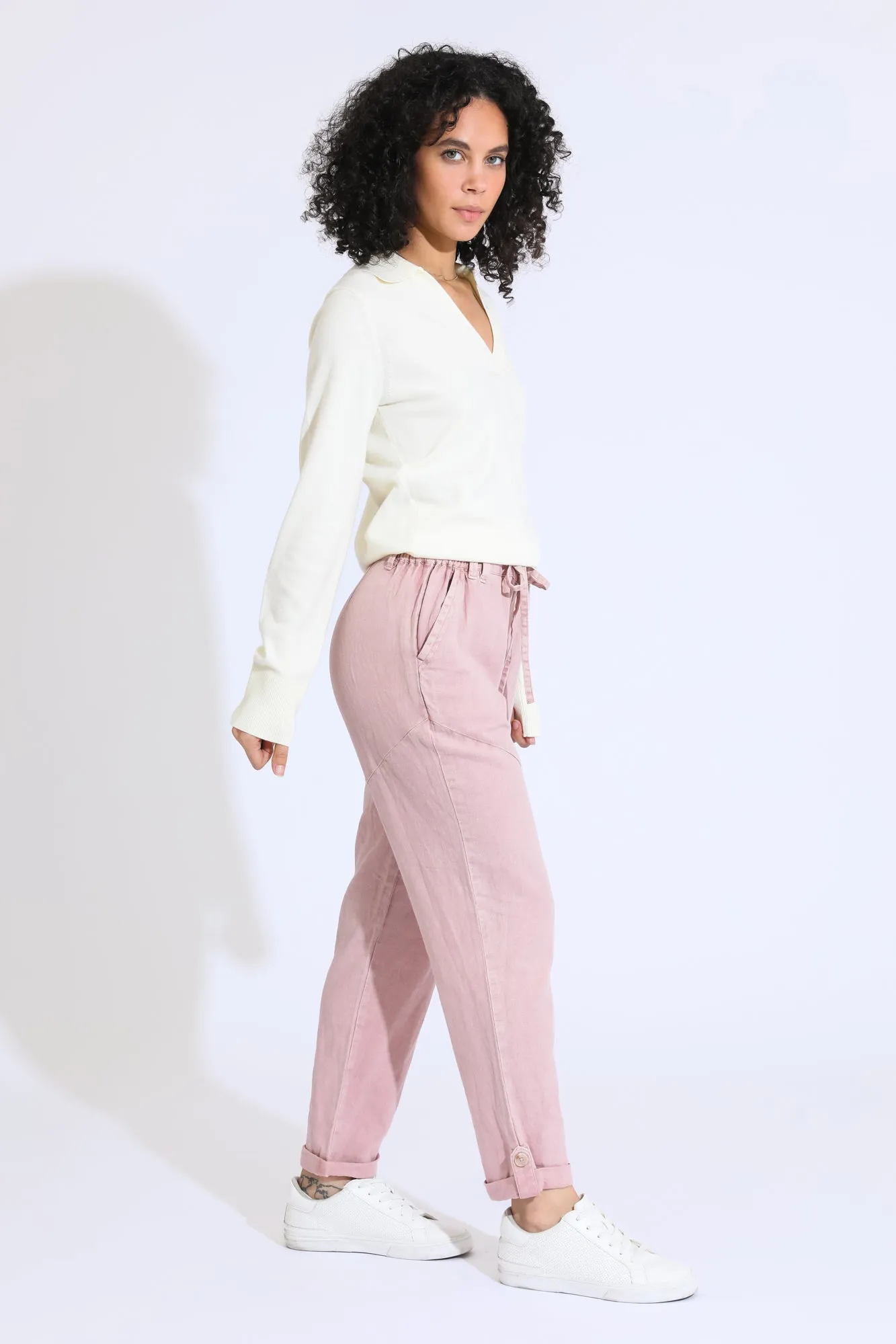 PULL ON CONVERTIBLE PANT - ROSE