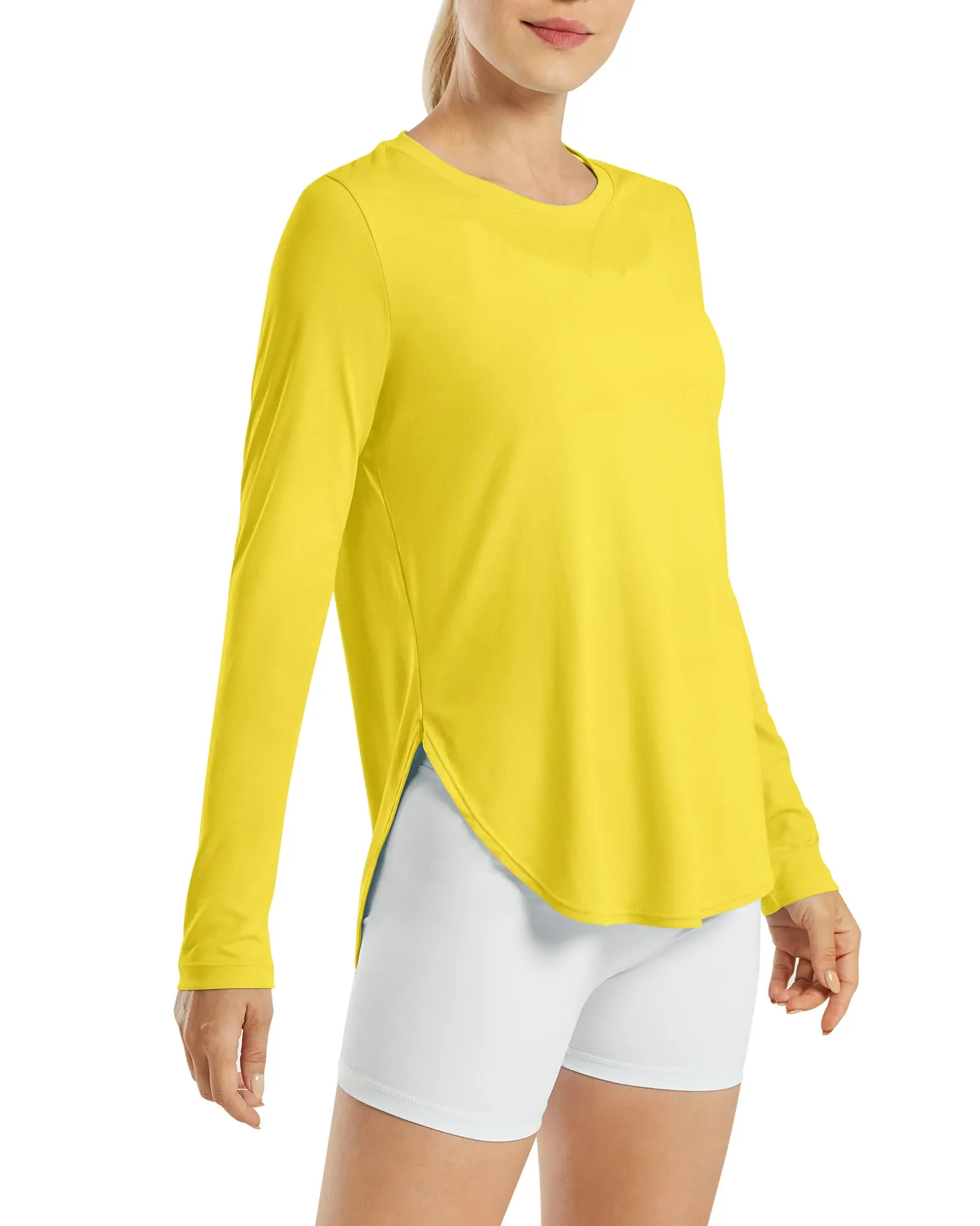 Scoop Neck UV Sun Workout Long Sleeve