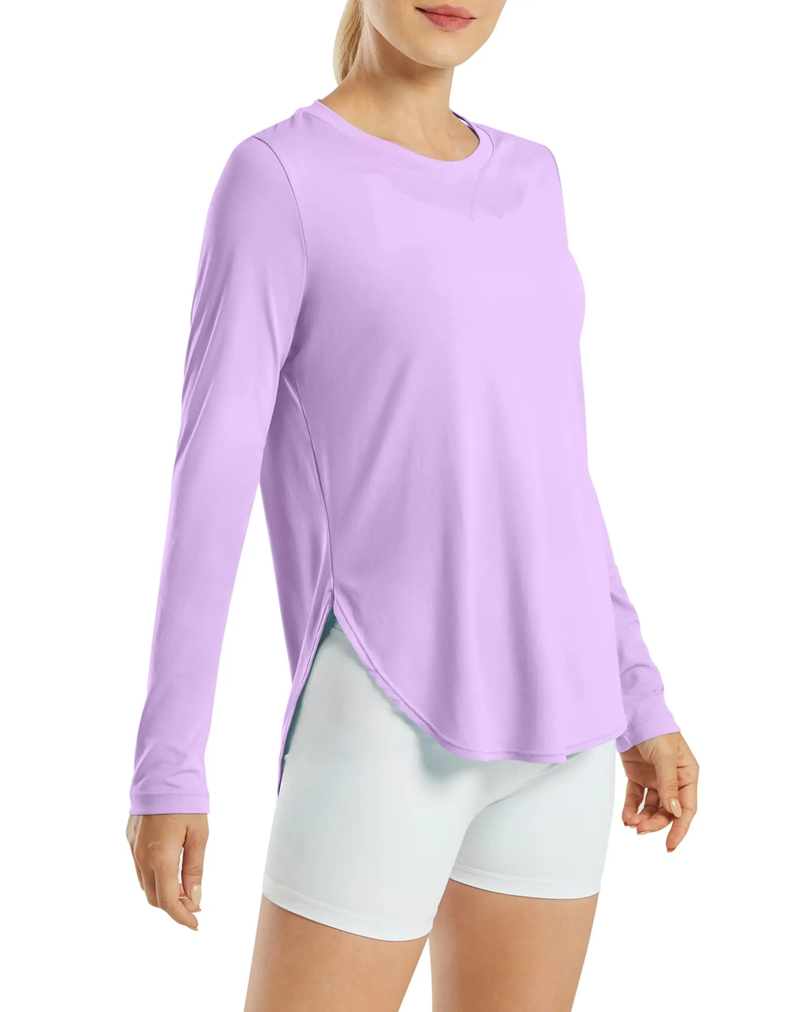 Scoop Neck UV Sun Workout Long Sleeve