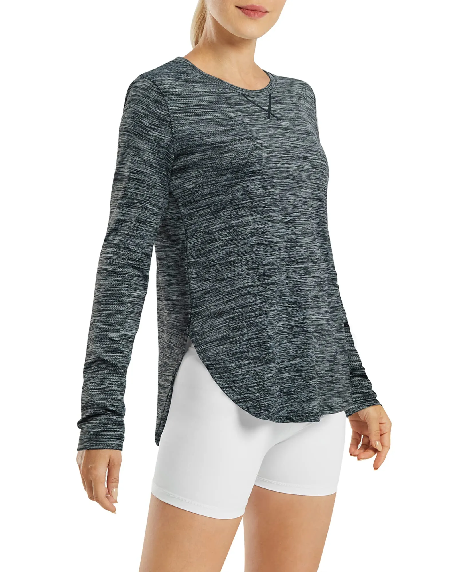 Scoop Neck UV Sun Workout Long Sleeve