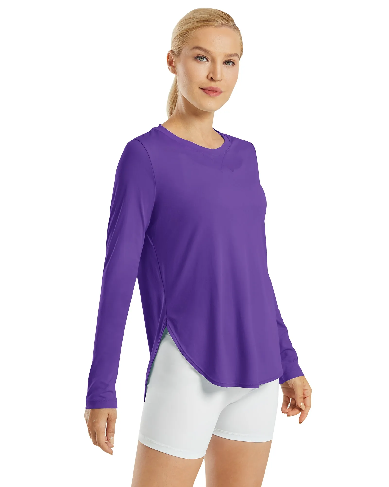 Scoop Neck UV Sun Workout Long Sleeve