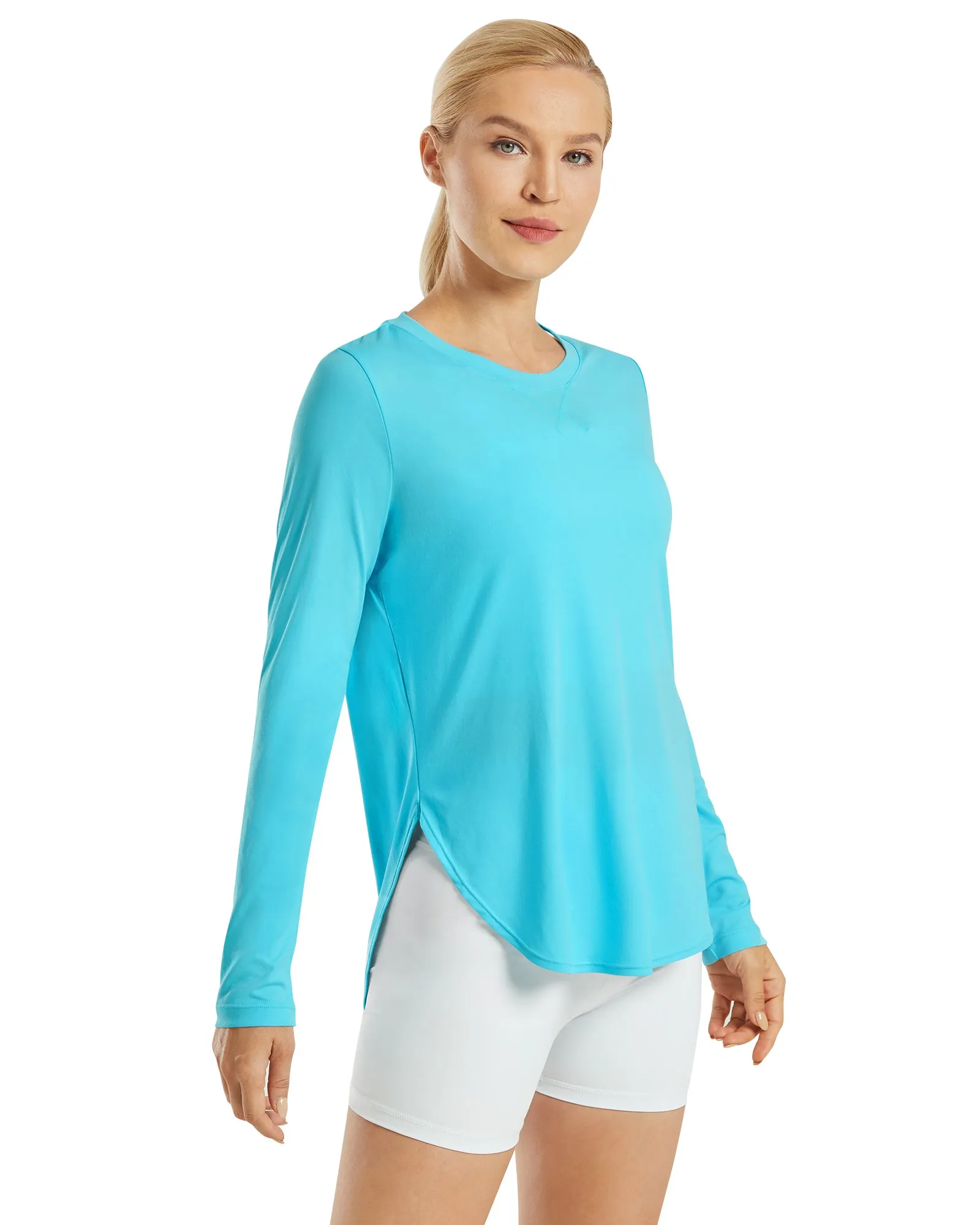 Scoop Neck UV Sun Workout Long Sleeve