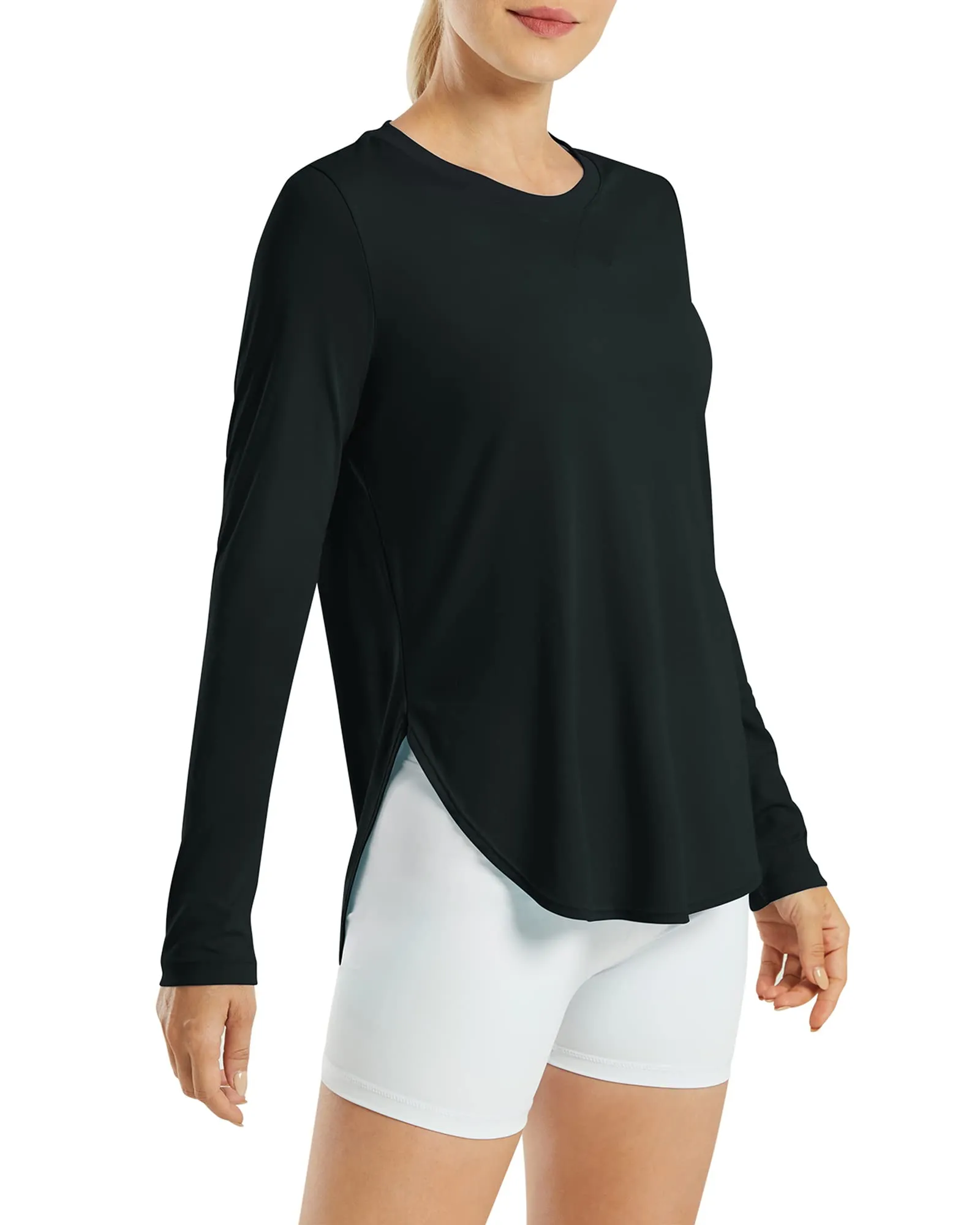 Scoop Neck UV Sun Workout Long Sleeve