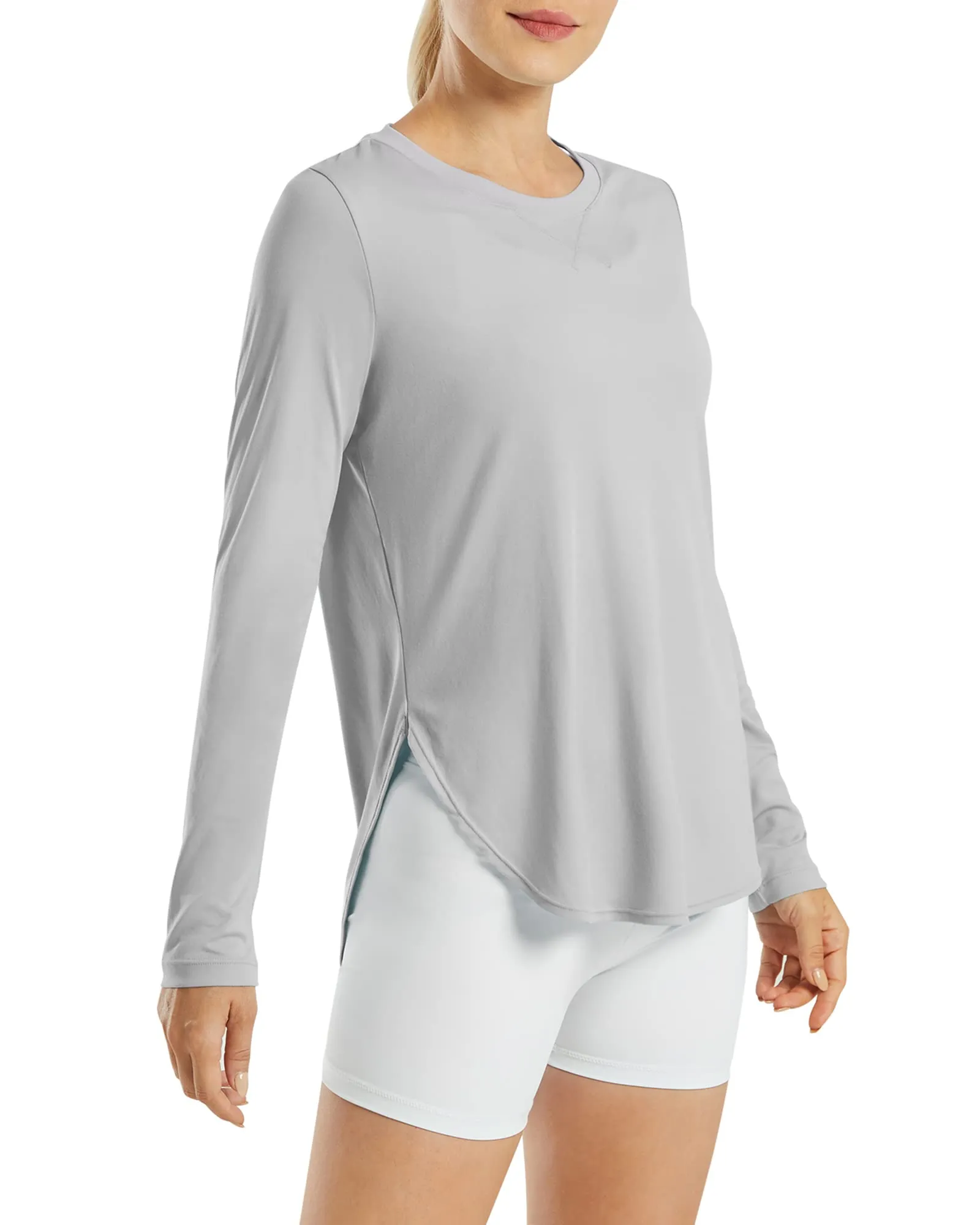 Scoop Neck UV Sun Workout Long Sleeve