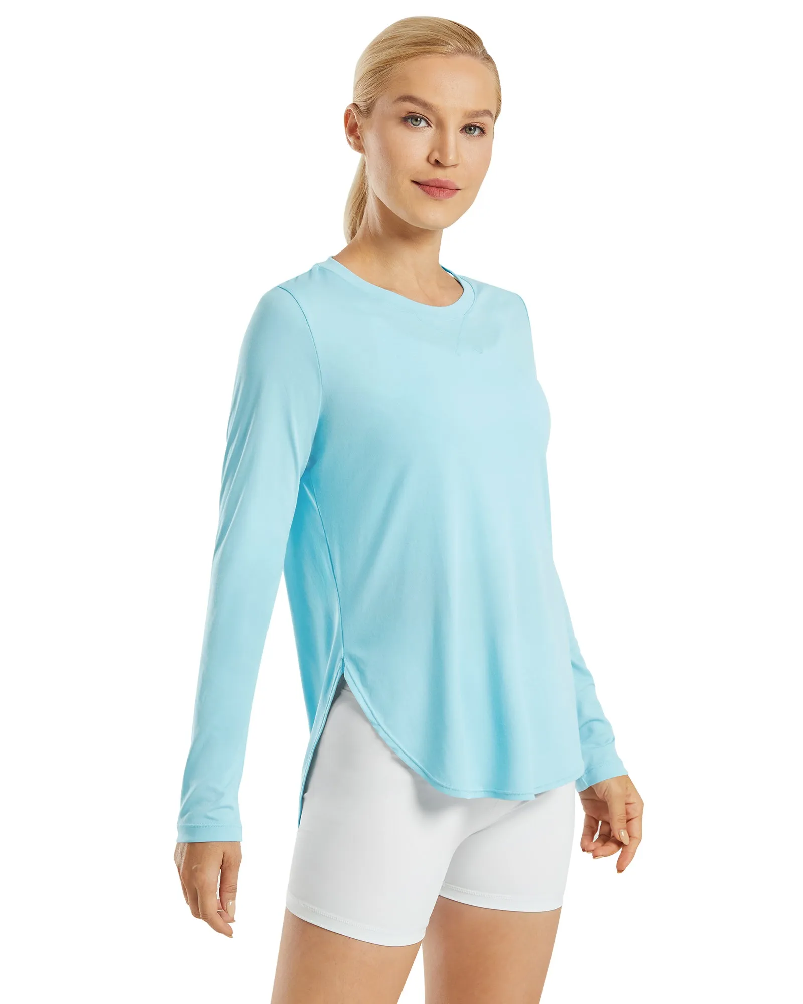 Scoop Neck UV Sun Workout Long Sleeve