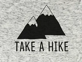 'Take a Hike' Hiking Mountain Print T-Shirt