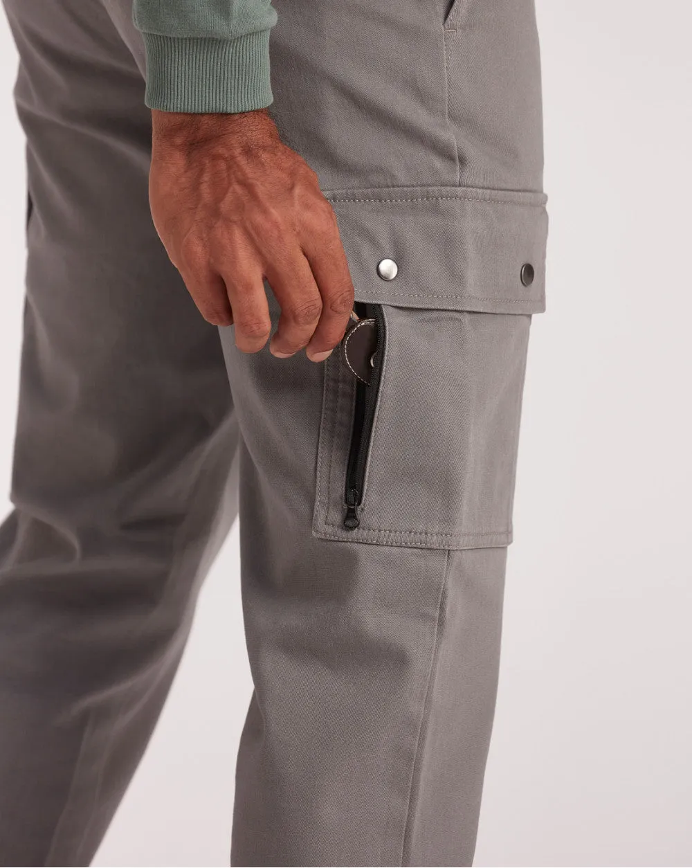 Tapered Fit Classic Cargos - Pewter Grey