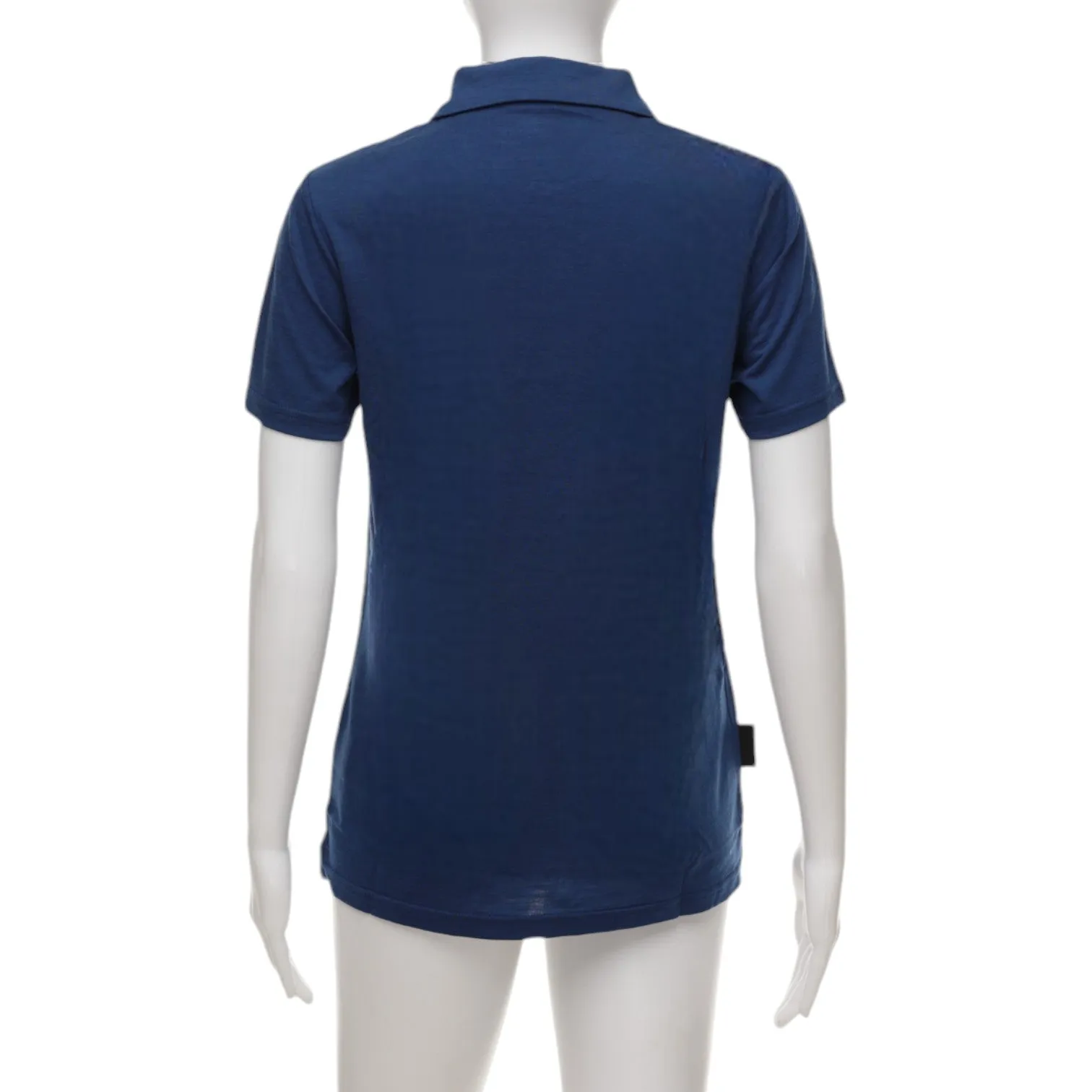 The Merino Polo - Women's Polo Shirt - Navy Peony Blue