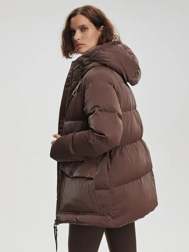 Women's Mid-Length Oversized Puffer Jacket By TJS