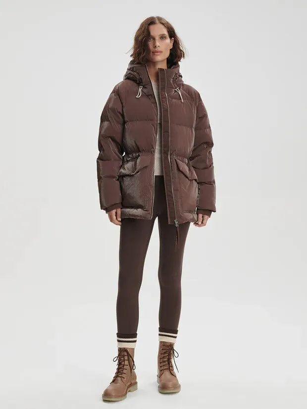 Women's Mid-Length Oversized Puffer Jacket By TJS