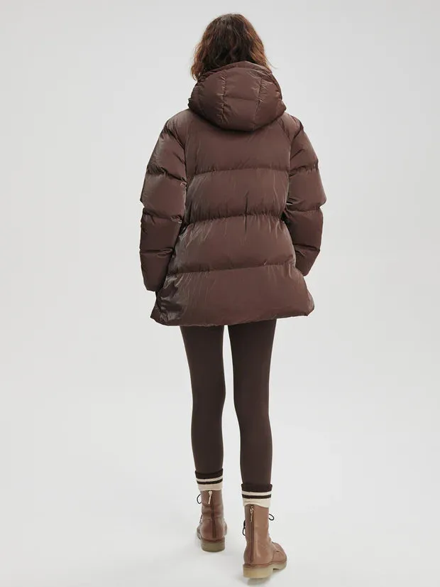 Women's Mid-Length Oversized Puffer Jacket By TJS