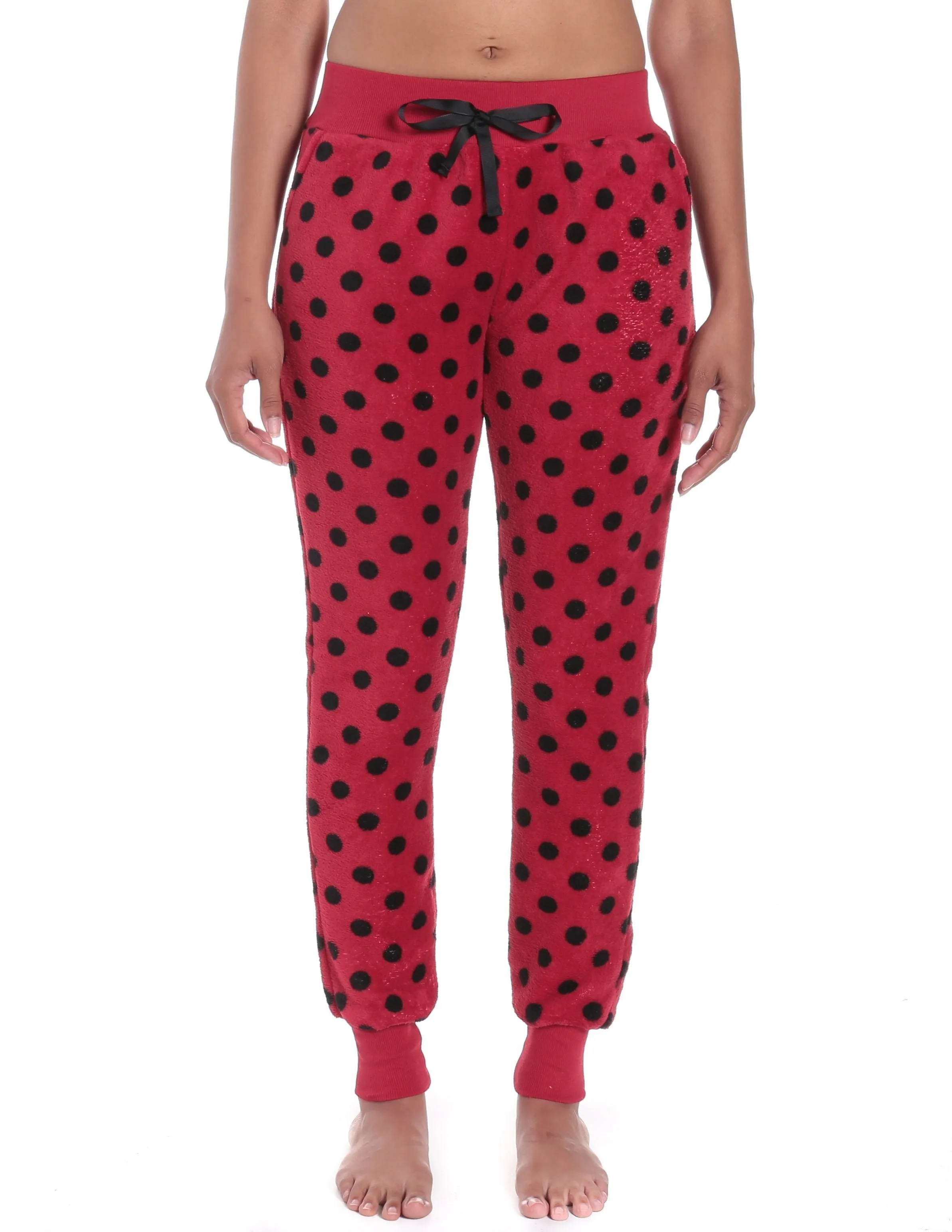 Women's Premium Coral Fleece Plush Jogger Lounge Pants