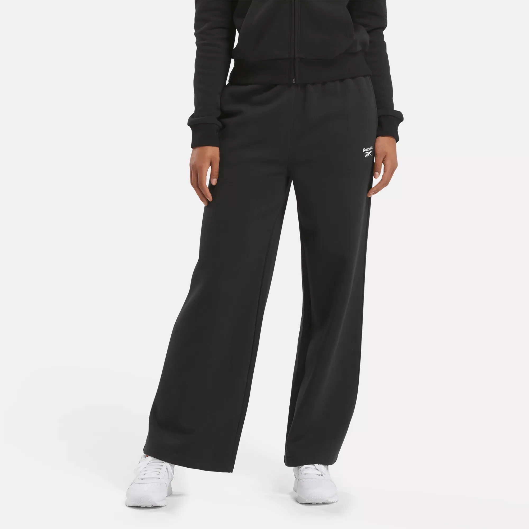 Women's Reebok Identity Small Logo Fleece Wide Leg Pants