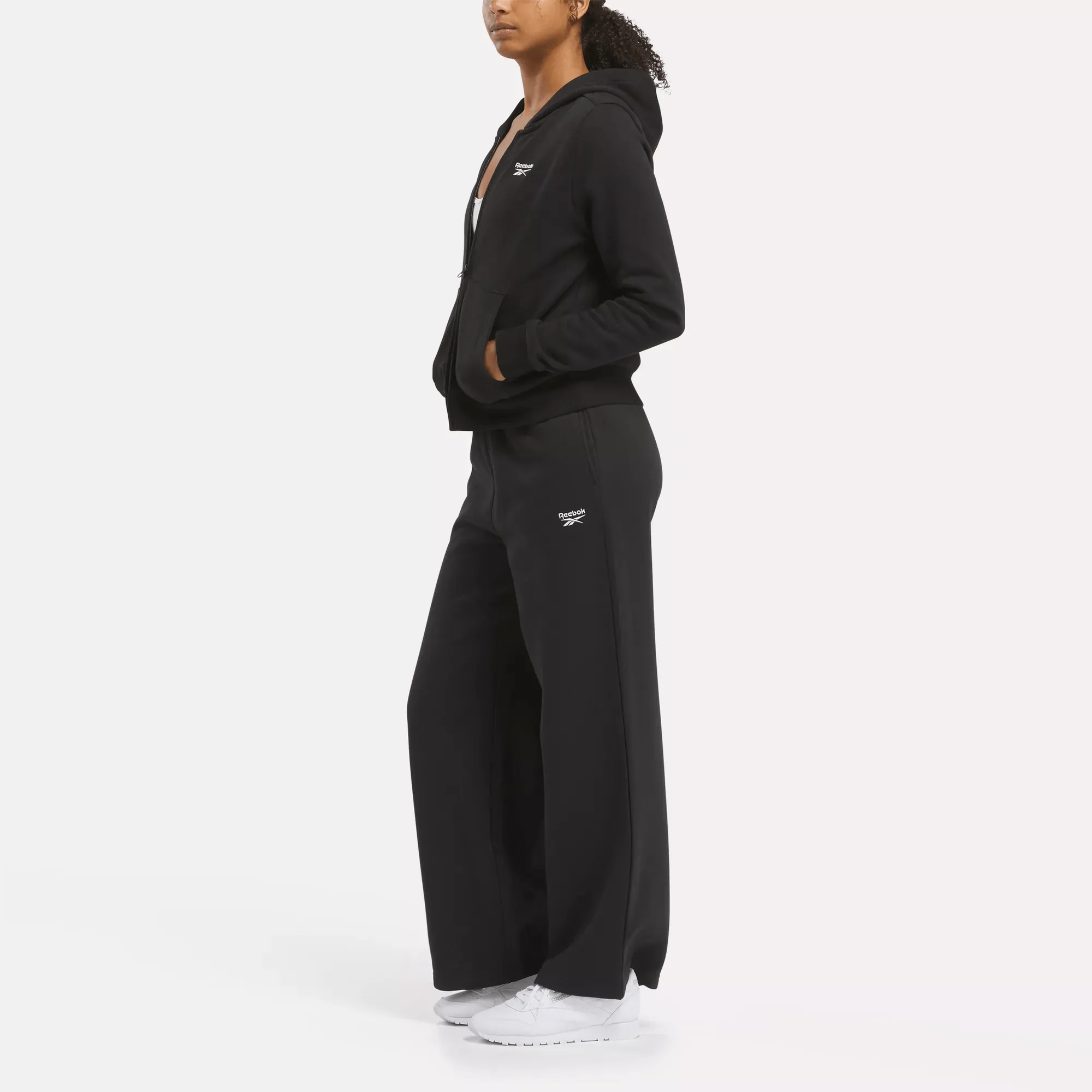 Women's Reebok Identity Small Logo Fleece Wide Leg Pants